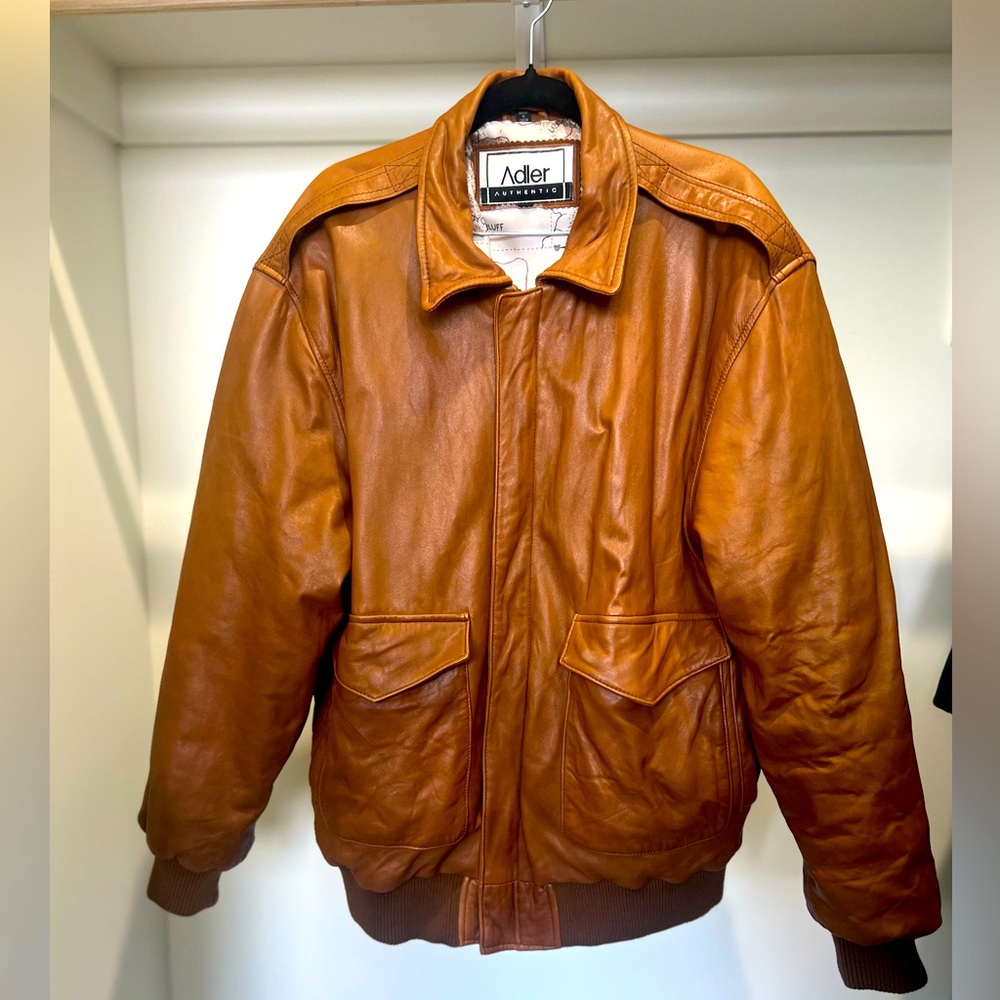Adler lamb skin leather jacket in size L